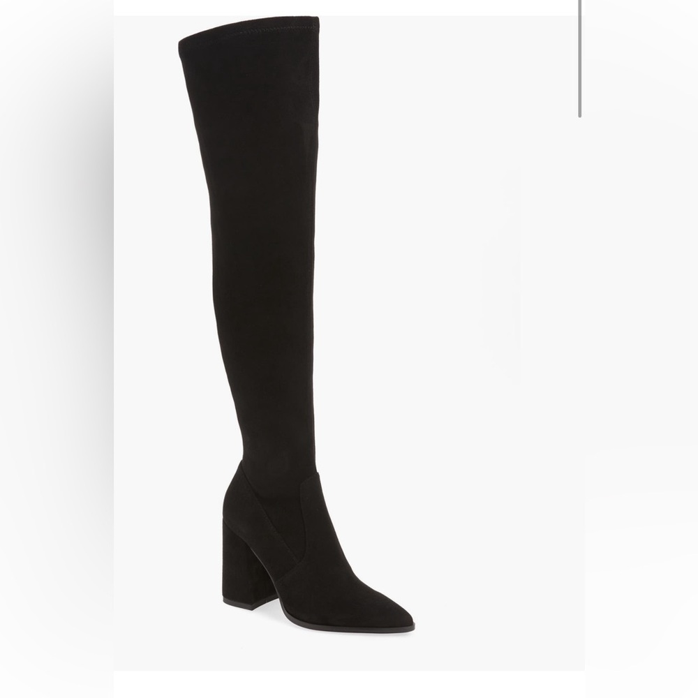 Steve Madden Tava Black Over the Knee Boots